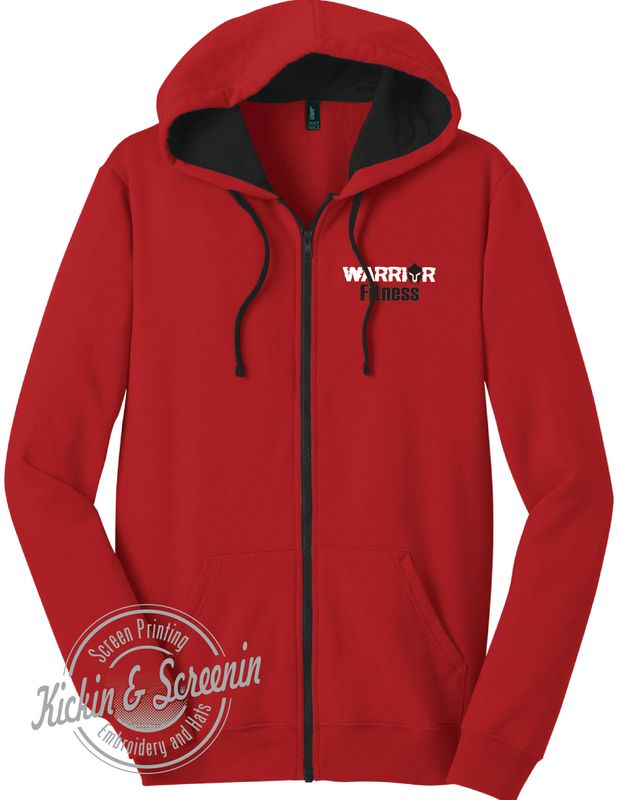 Warrior Fitness Full-Zip Hoodie - Red