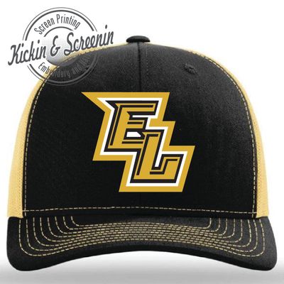 EL Embroidered Patch Hat - Black/VegasGold - Richardson 112