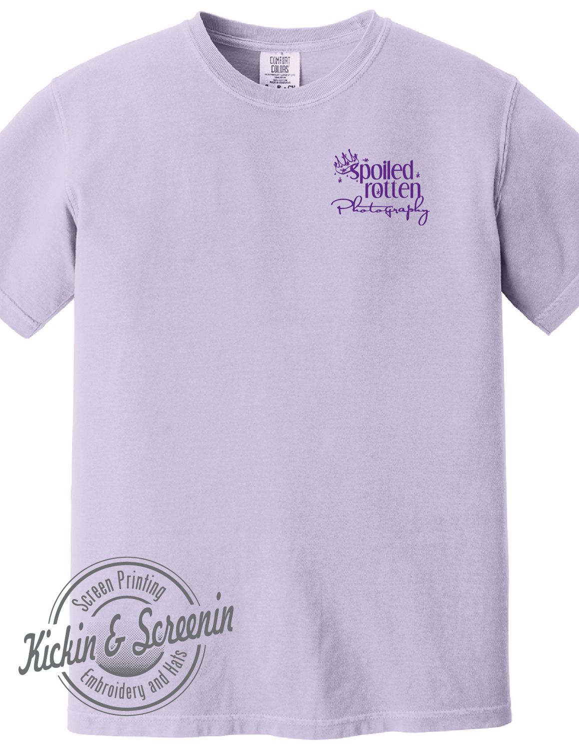 SRP - Left Chest Logo ONLY - Orchid Comfort Color T-shirt