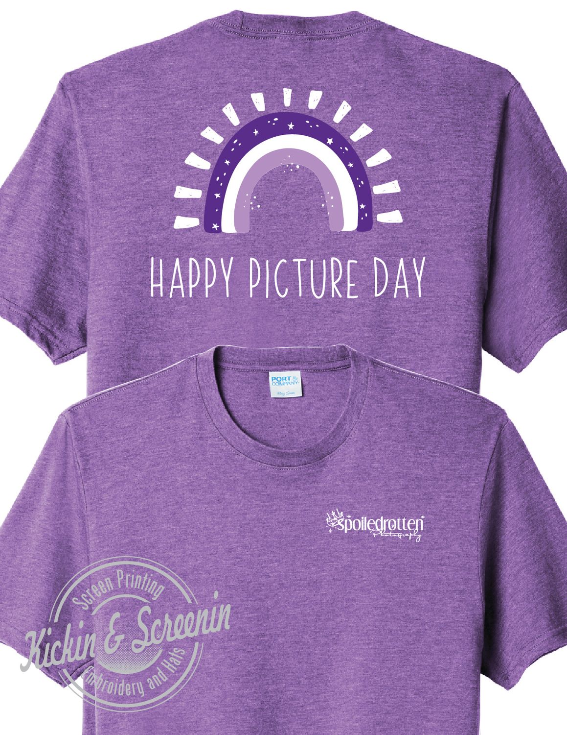 SRP Happy Picture Day - Boho Rainbow - Heather Purple TriBlend