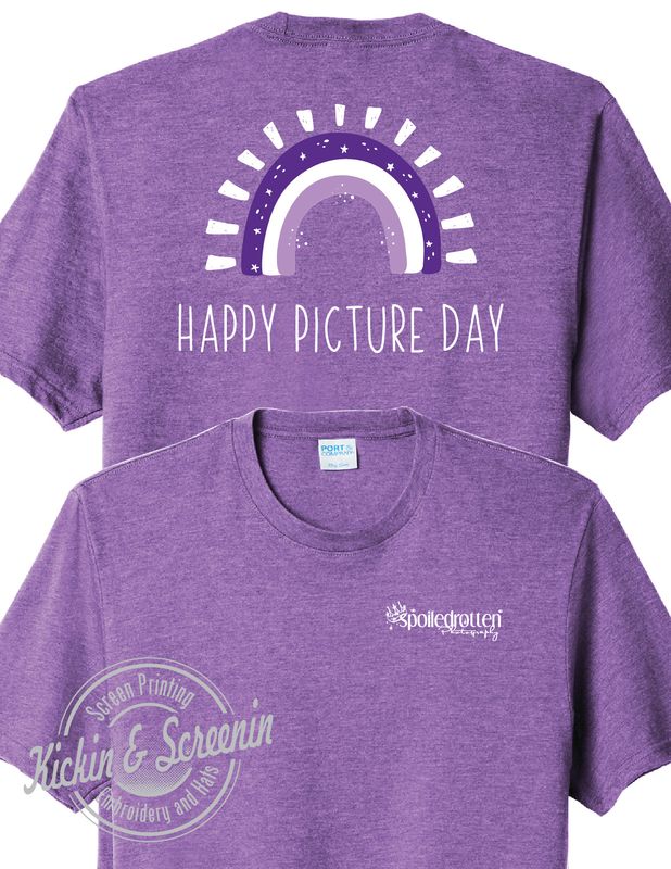 SRP Happy Picture Day - Boho Rainbow - Heather Purple TriBlend