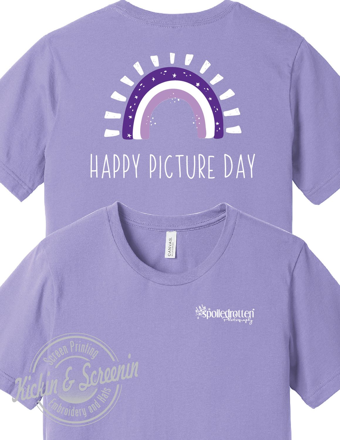 SRP Happy Picture Day - Boho Rainbow - Dark Lavender Ring-Spun Tee