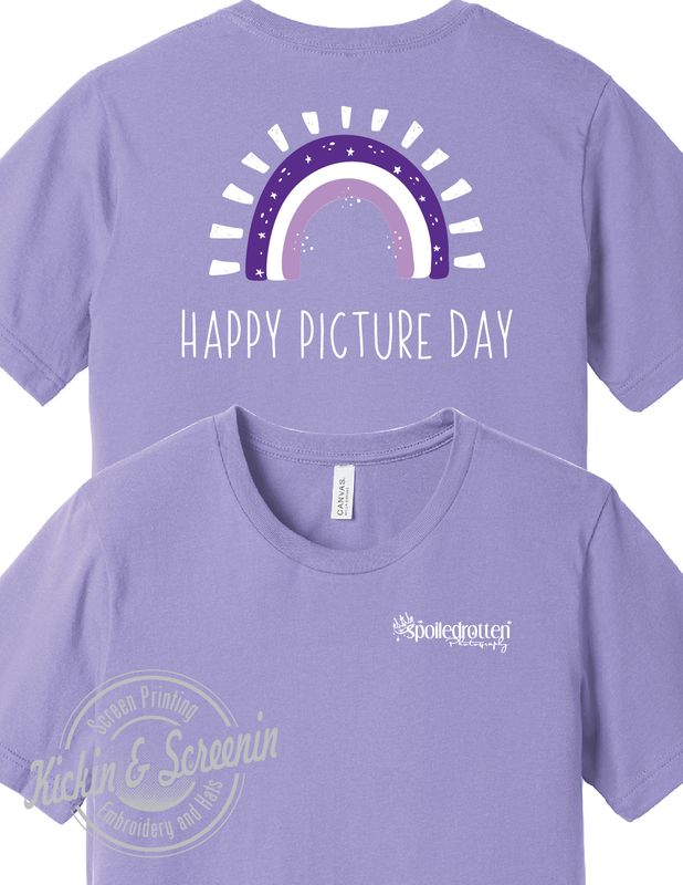 SRP Happy Picture Day - Boho Rainbow - Dark Lavender Ring-Spun Tee