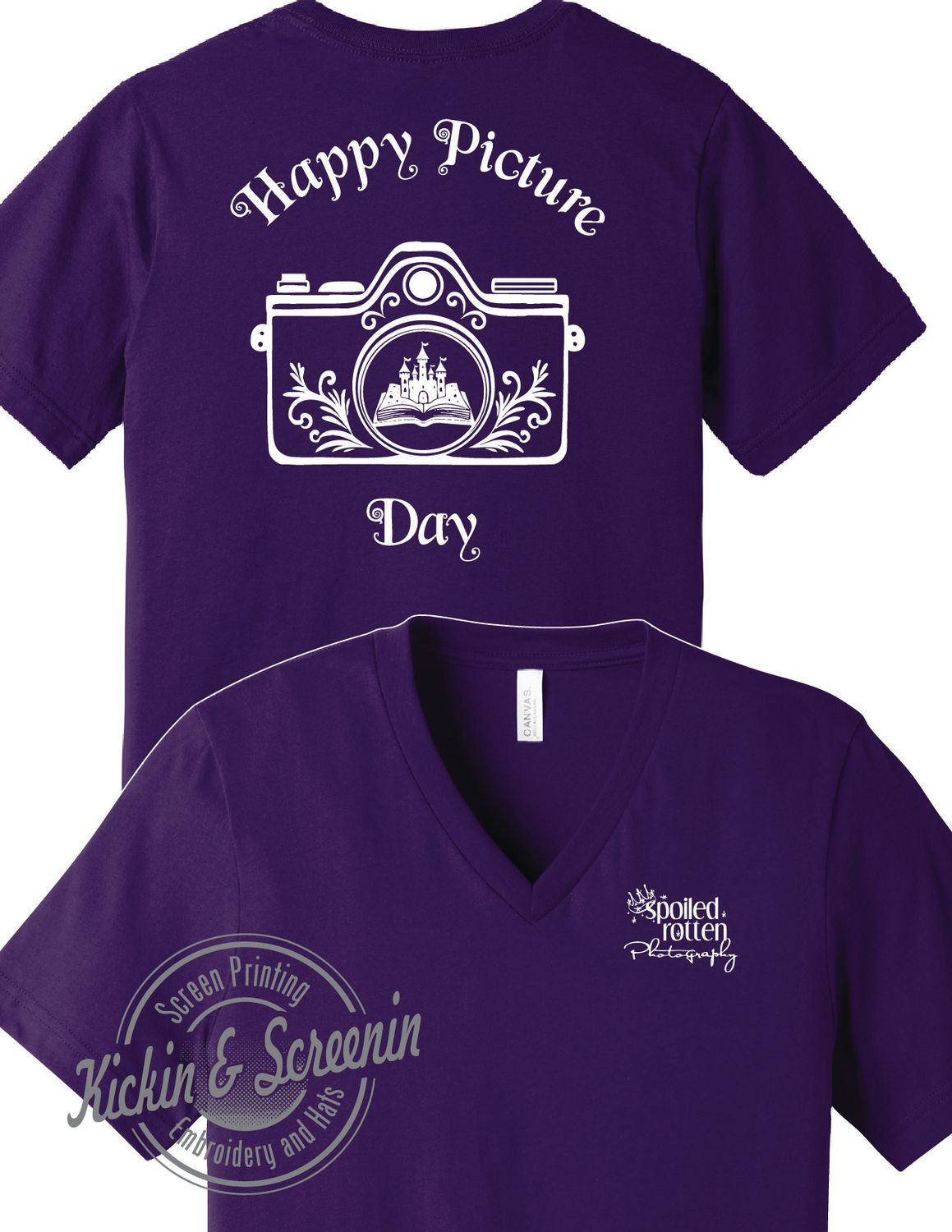 SRP - Happy Picture Day - Unisex V-neck - Team Purple