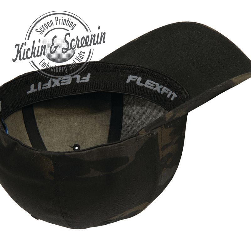 WP Patch Hat - Black Camo FlexFit Solid Back Cap