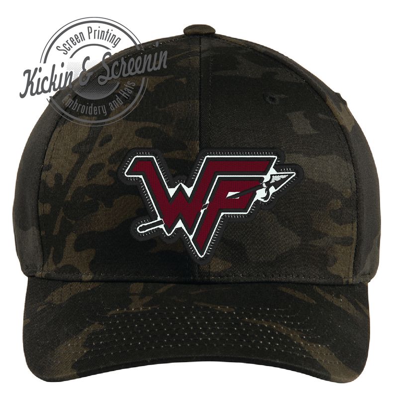 WP Patch Hat - Black Camo FlexFit Solid Back Cap