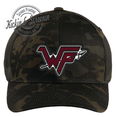 WP Patch Hat - Black Camo FlexFit Solid Back Cap