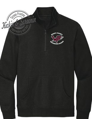 WP Band Embroidered Black 1/4 Zip Pullover