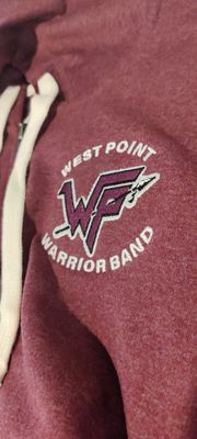 WP Band Embroidered Heather Maroon FullZip Ladies Hoodie