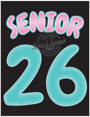 MHCS Senior 2026 - Black - Full Button Baseball Tee