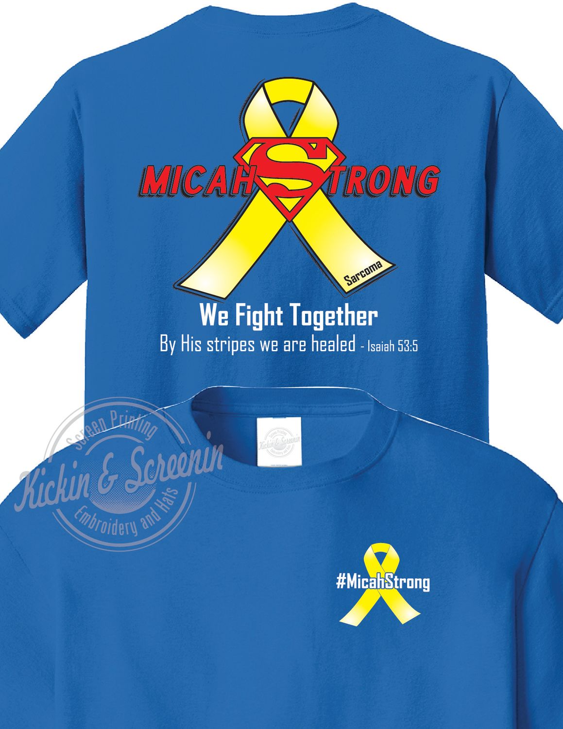 Micah Strong Fundraiser Tee - Royal Blue