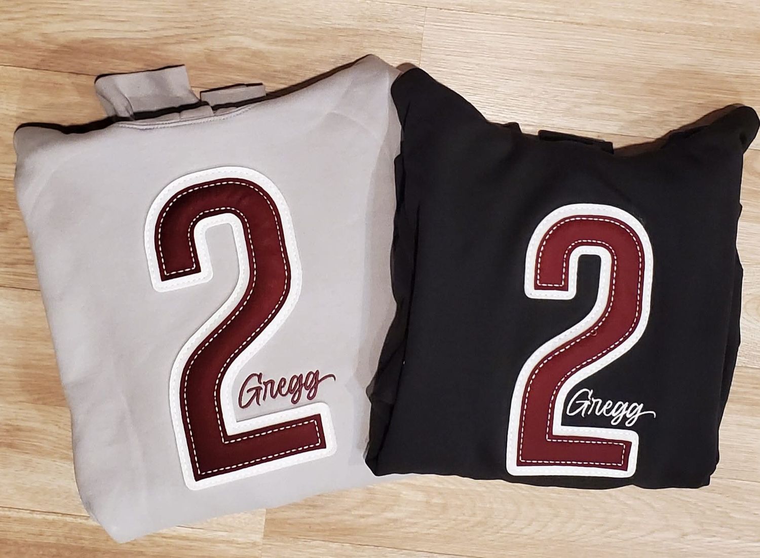 Custom Large Number Hoodie - Felt Applique