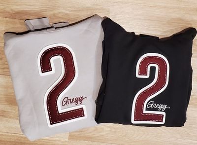 Custom Large Number Hoodie - Felt Applique