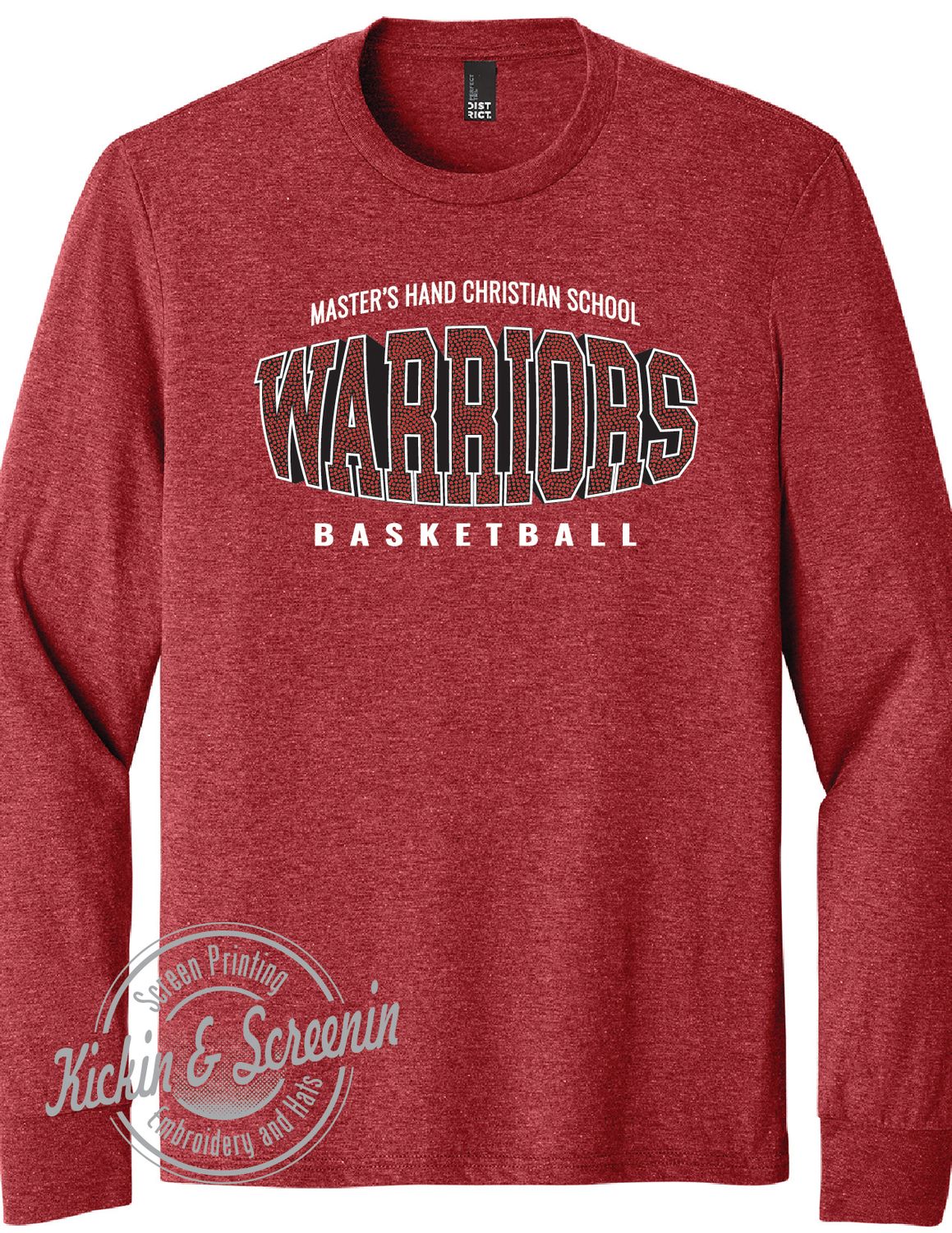 MHCS Bball Premium Tri-Blend Long Sleeve Tee - Heather Red
