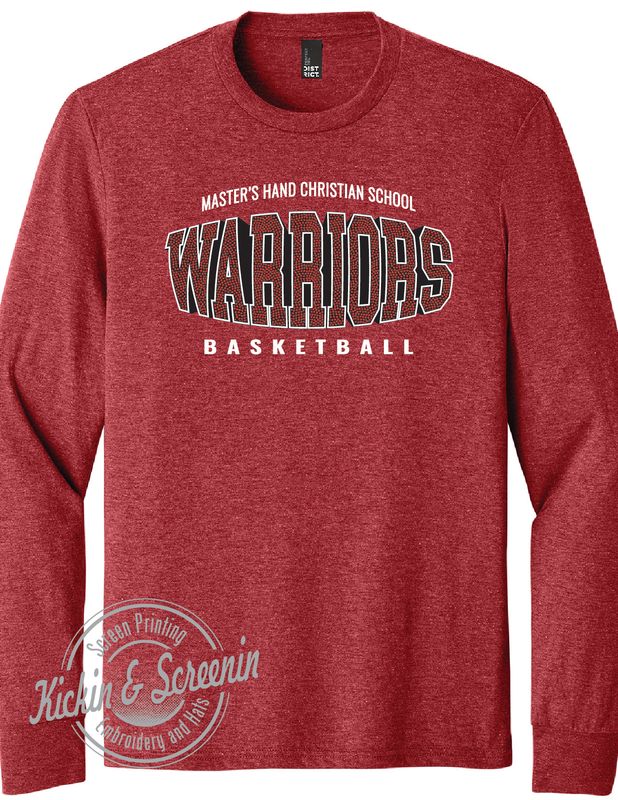 MHCS Bball Premium Tri-Blend Long Sleeve Tee - Heather Red