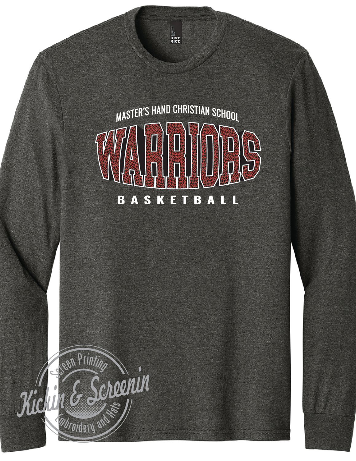 MHCS Bball Premium Tri-Blend Long Sleeve Tee - Heather Charcoal