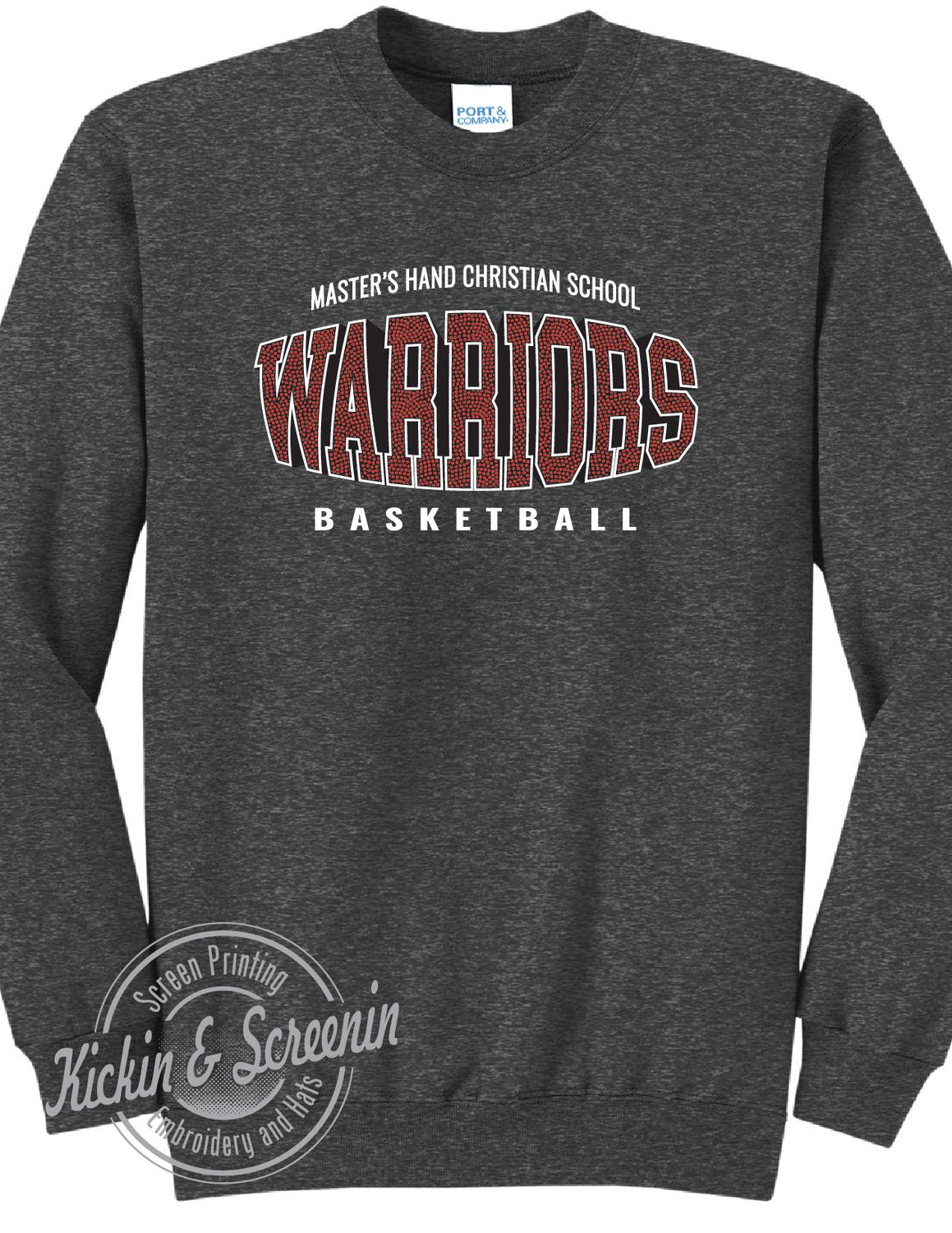 MHCS Bball Crewneck - Dark Heather Grey