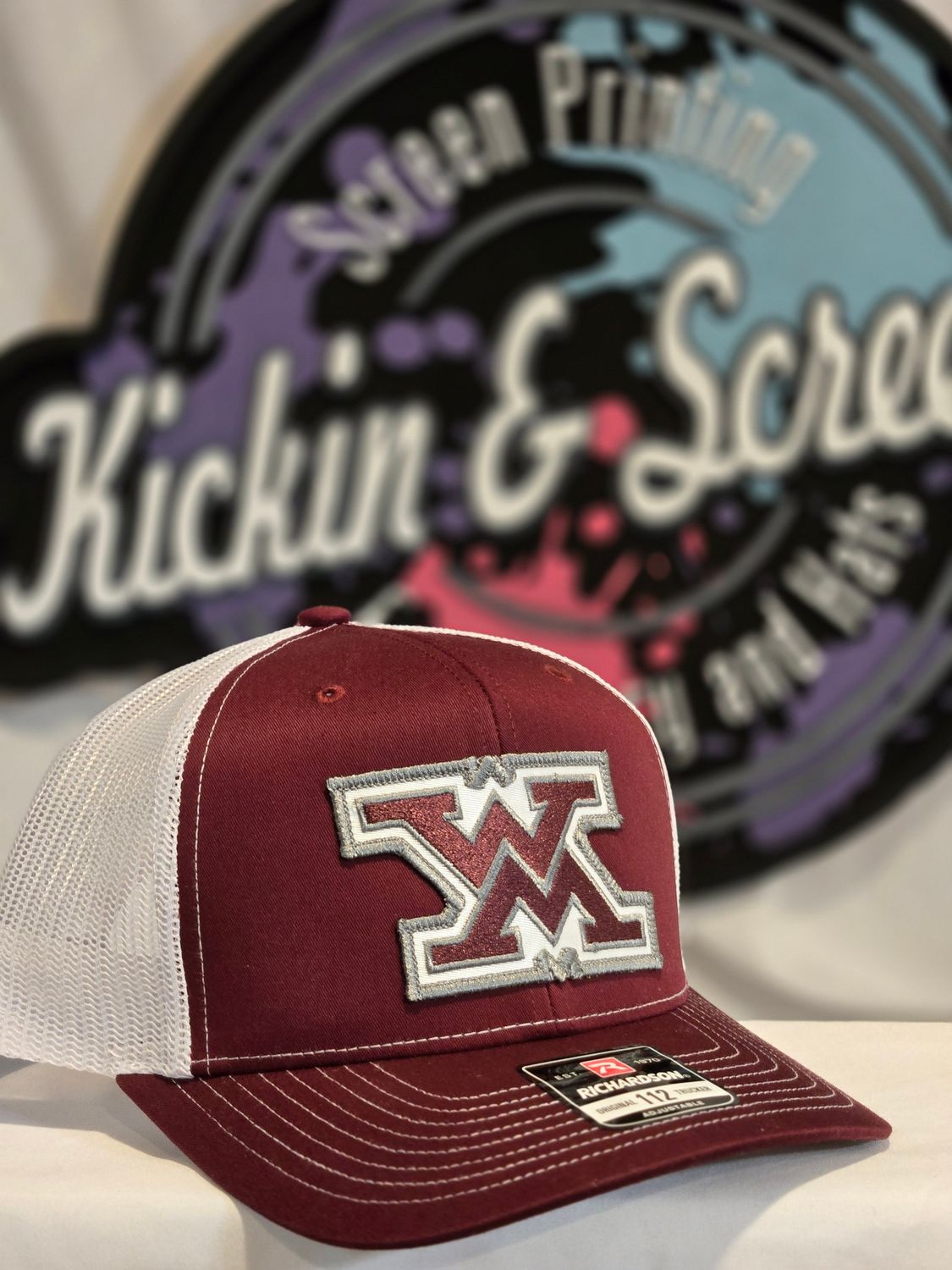 WM Patch Hat - Maroon/White - Richardson 112