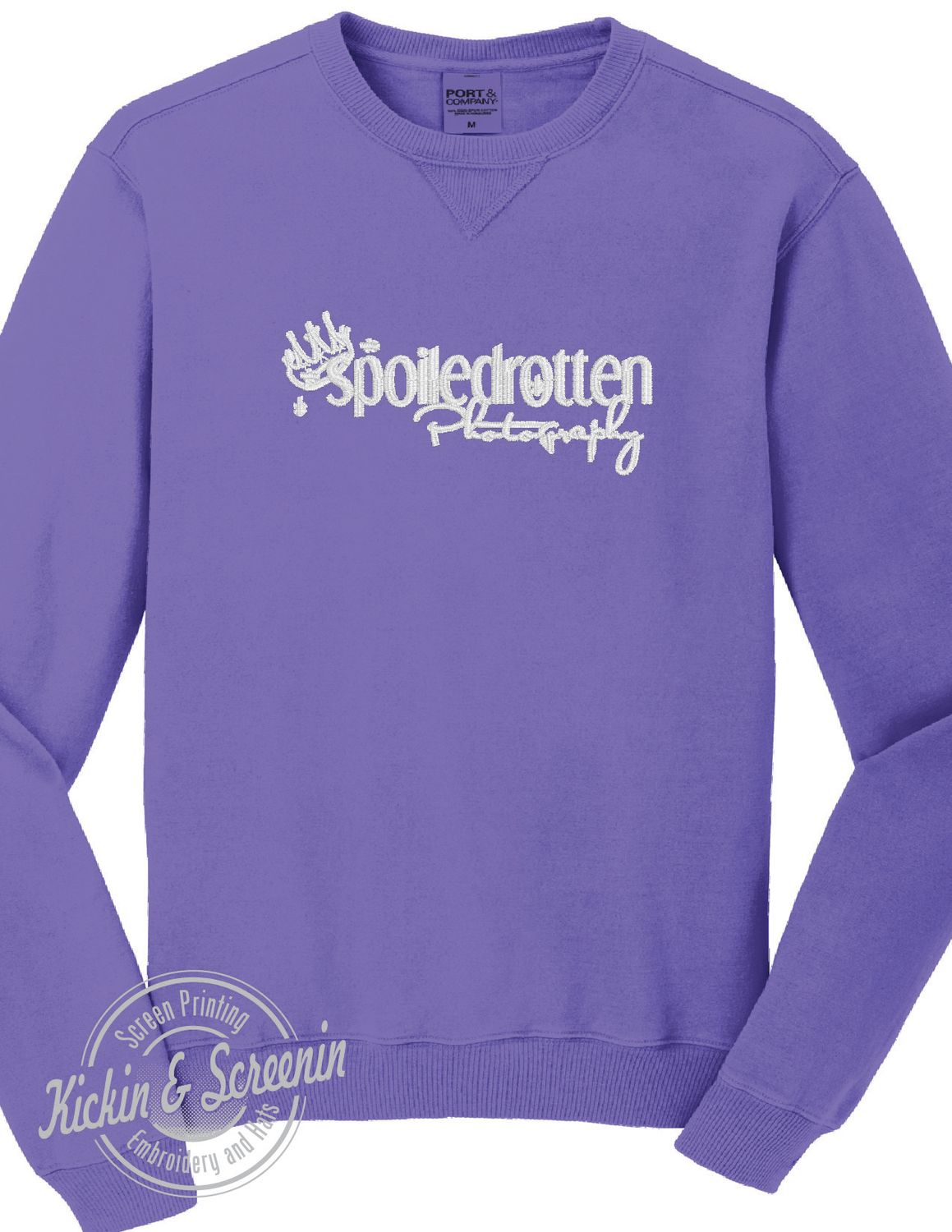 SRP Embroidered Large Logo - Beach Wash - Amethyst with White EMB