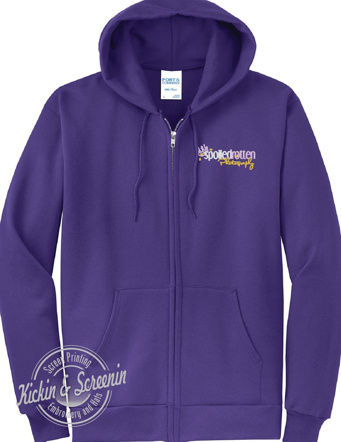 SRP - Embroidered Logo - Purple - Full Zip Hoodie