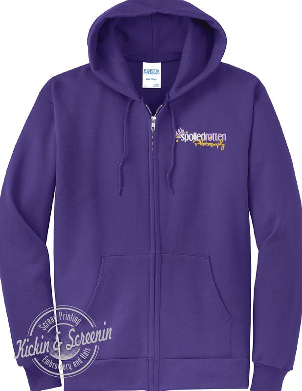 SRP - Embroidered Logo - Purple - Full Zip Hoodie