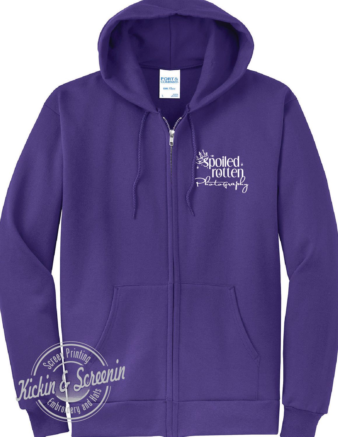 SRP - Left Chest Logo - Purple - Full Zip Hoodie