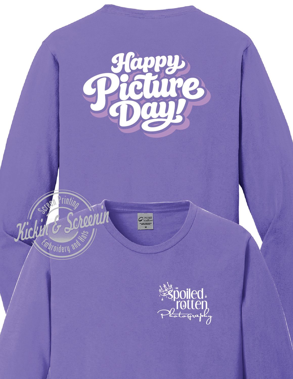 SRP - Happy Picture Day - Beach Wash Long Sleeve Tee - Purple
