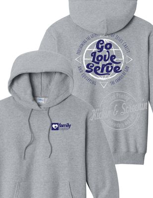 FBC Go Love Serve Hoodie - Heather Gray