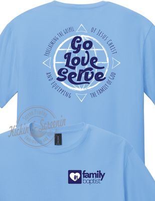 FBC Go Love Serve Tee - Carolina Blue