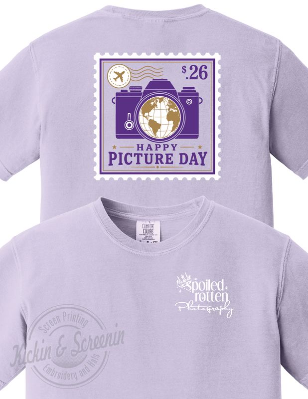 SRP - Happy Picture Day - Travel Design - Comfort Color Tee - Orchid