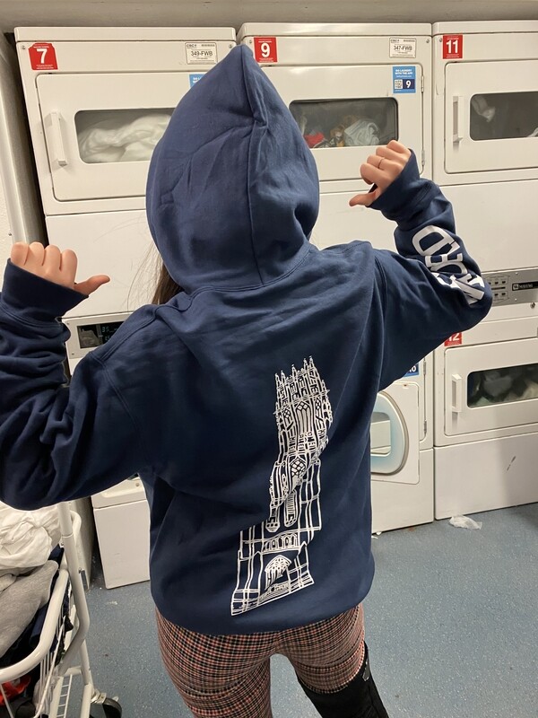 Hooded Sweatshirts- Navy