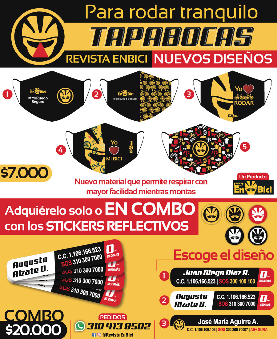 Combo Tapabocas con Stickers de Identificación