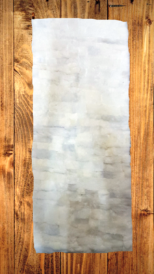 Lammfell-Teppich, Patchwork-Qualität, ca. 140x60 cm, weiß