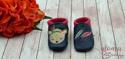 Lederpuschen Boho Reh, Indianer Reh