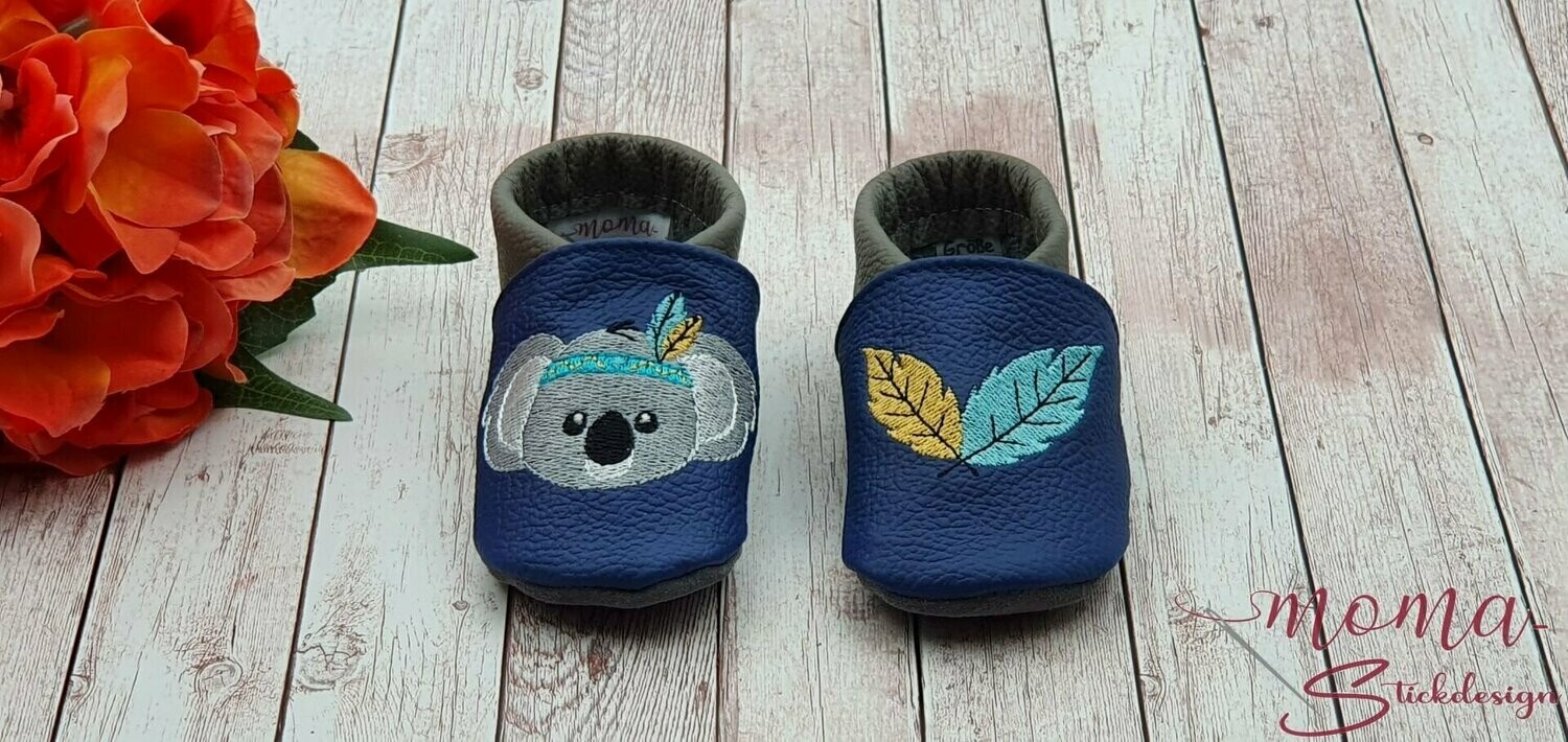 Lederpuschen Boho Koala Bär