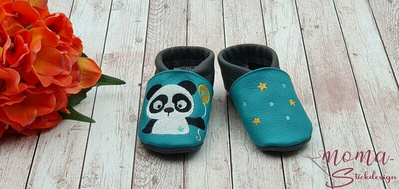 Lederpuschen Panda Bär