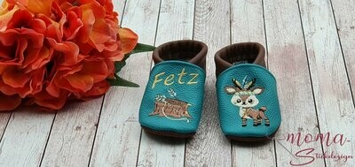 Lederpuschen Boho Reh, Indianer Reh