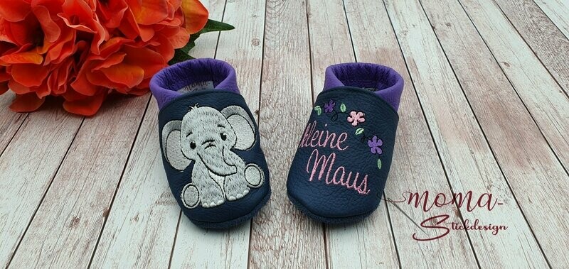 Lederpuschen Elefant - kleine Maus