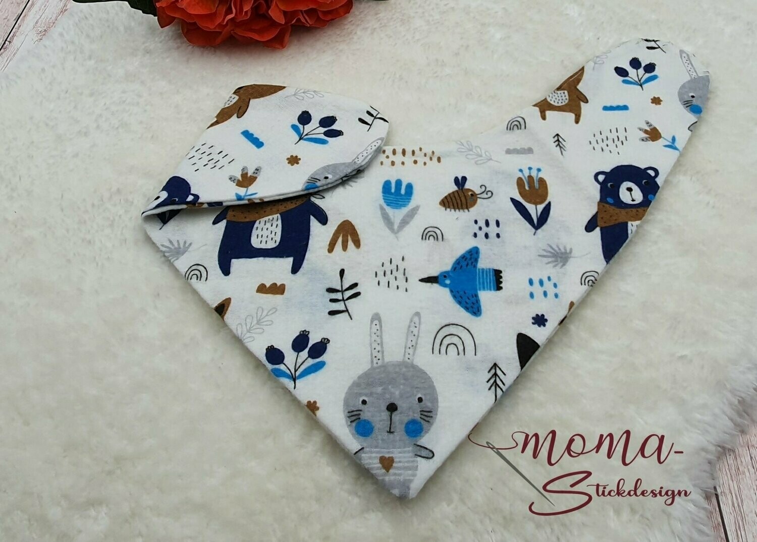 Wendehalstuch - Waldtiere Jungen - Baumwollflanell