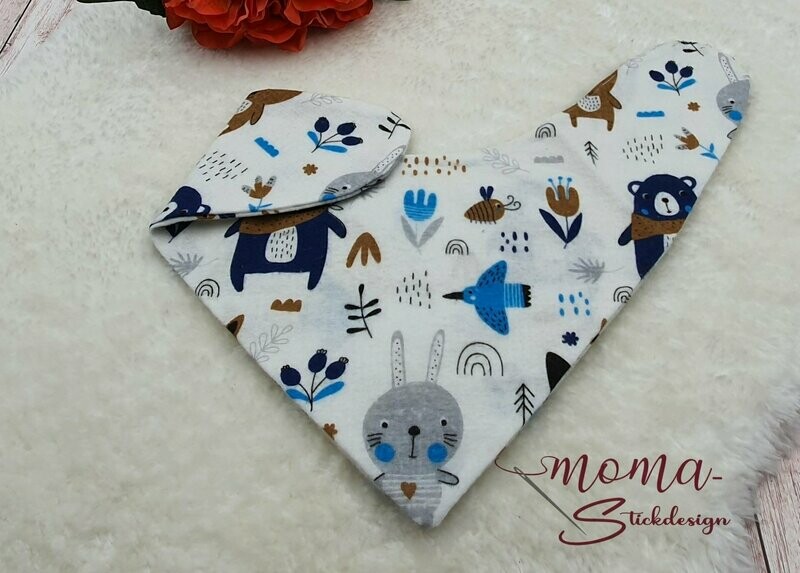 Wendehalstuch - Waldtiere Jungen - Baumwollflanell