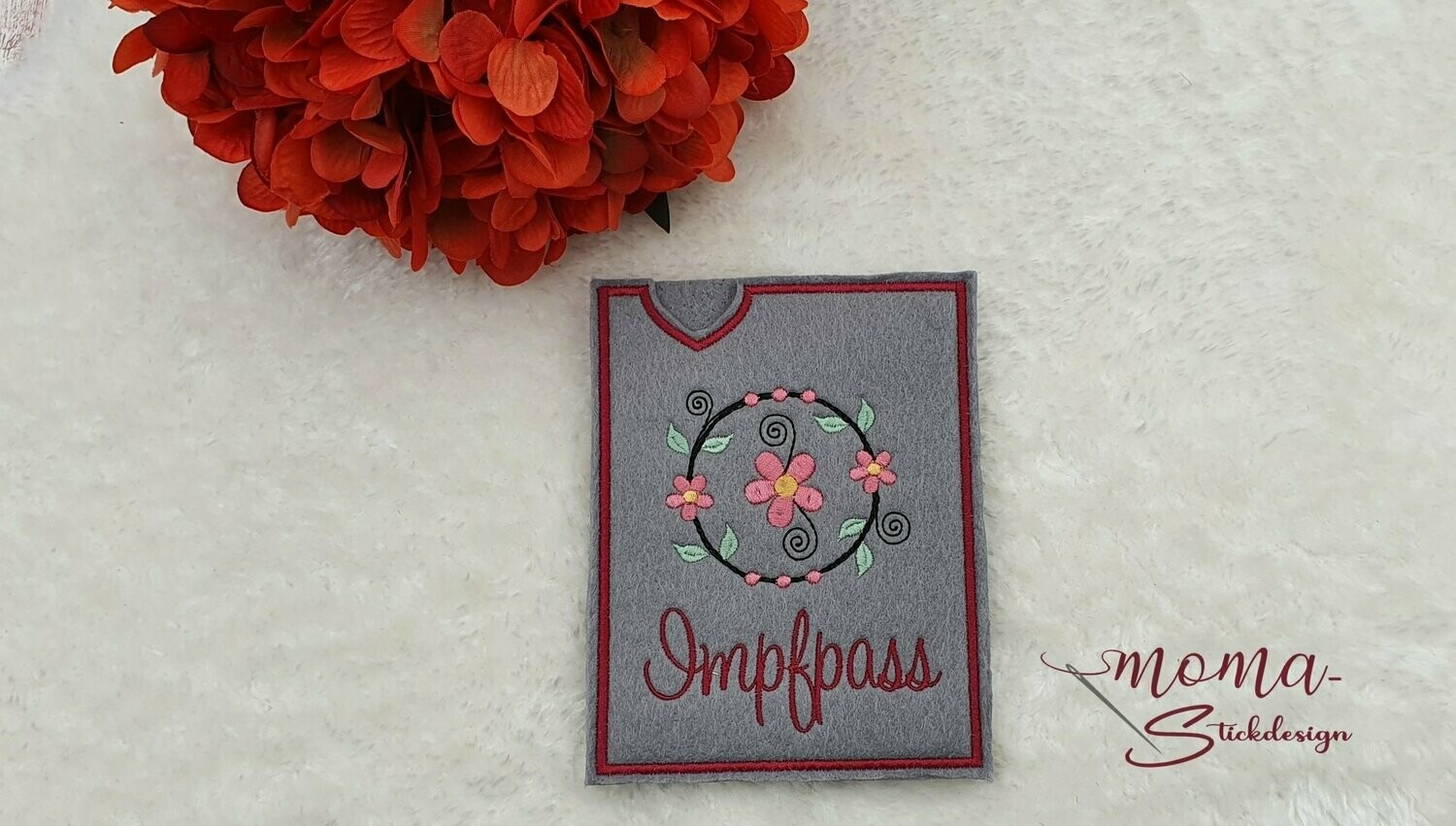 Impfpass Hülle - Blumenkranz