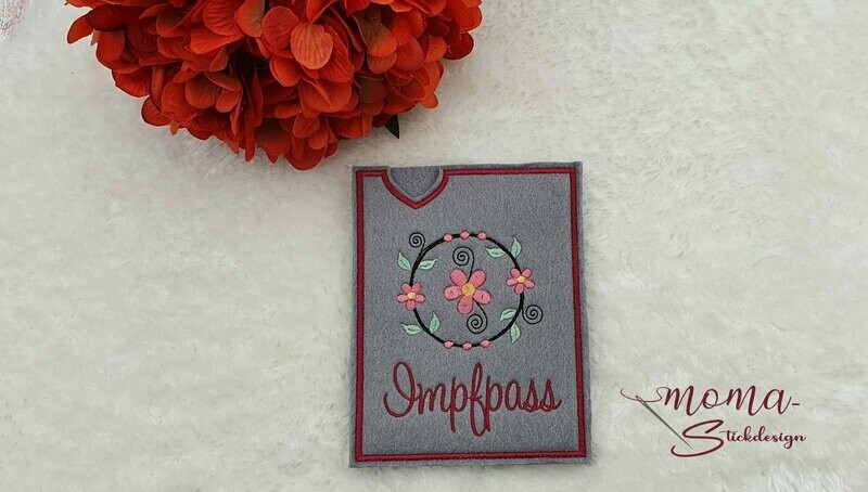 Impfpass Hülle - Blumenkranz