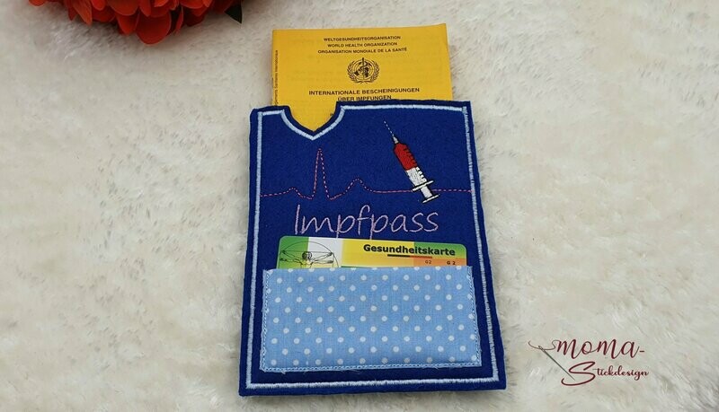 Impfpass Hülle - Spritze mit Einsteckfach