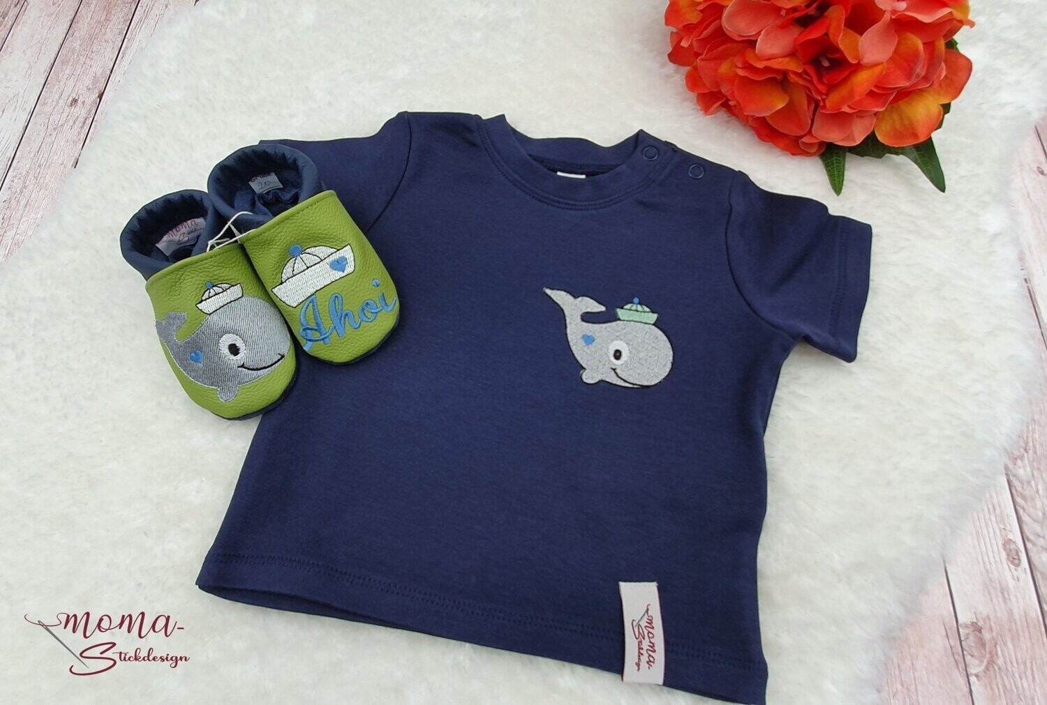 Shirt und Lederpuschen Set Wal ab 45,90 €