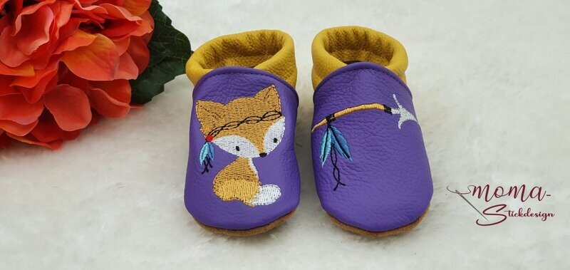 Lederpuschen Boho Fuchs - Pfeil