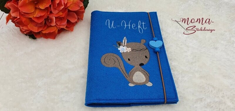 U-Heft Hülle - Boho Eichhörnchen