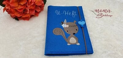 U-Heft Hülle - Boho Eichhörnchen