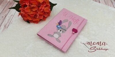 U-Heft Hülle - Boho Hase