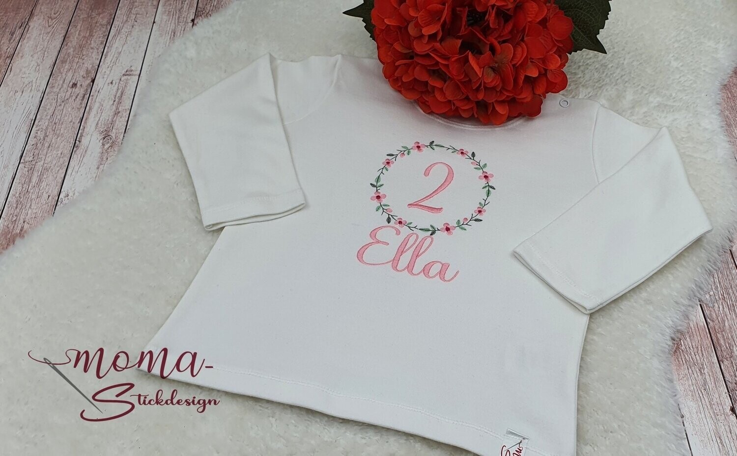Geburtstagsshirt - Blumenkranz