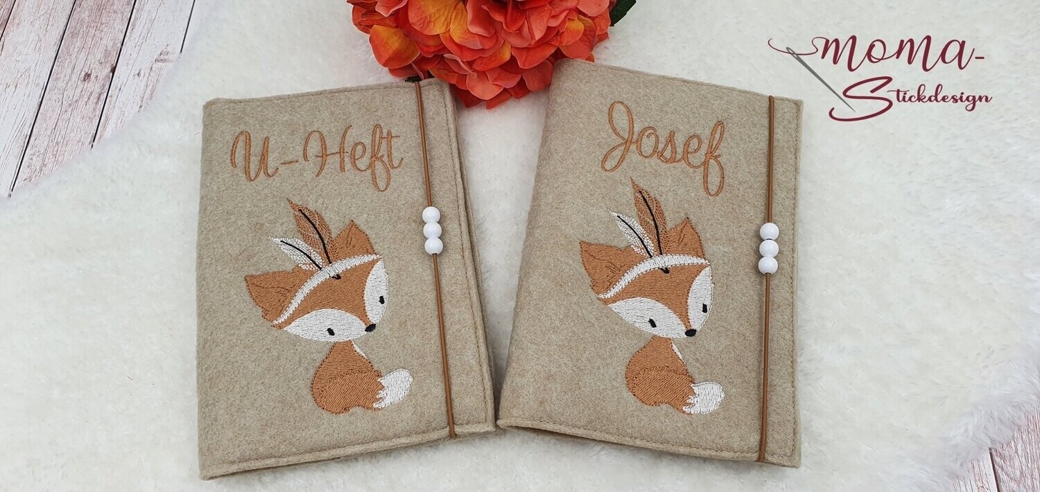 U-Heft Hülle - Boho Fuchs Natur